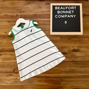 The Beaufort Bonnet Company Sleeveless Maude’s Peter Pan Collar Dress 6 White